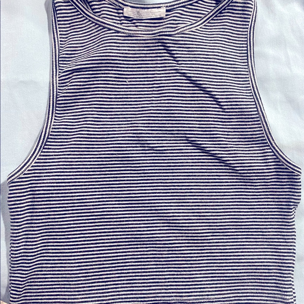 Zara striped crop top